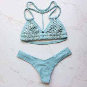 Montce Swim aqua marine bikini set XS